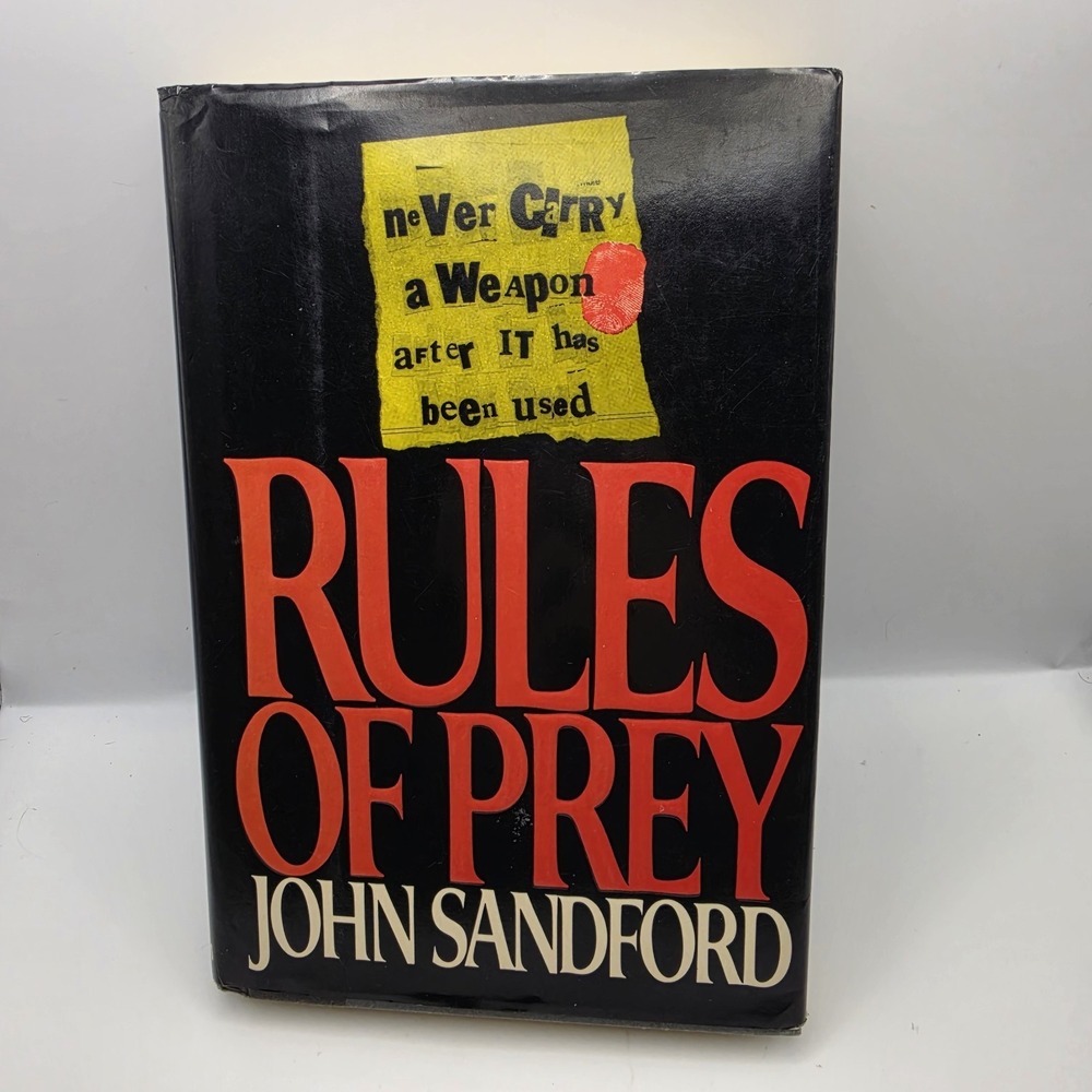 Rules of Prey John Sandford 1989 Black HC Putnam's Sons 9780399134654 Vintage